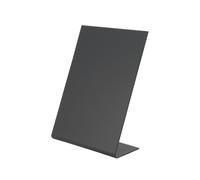 SECURIT - Tablero de Mesa en Forma de L A6 - Pizarra Porta Menú - Acrílico - Apilable - Café, Bar, Restaurante - 15,5 x 10,5 x 5 cm - Color Negro