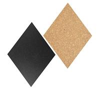 SECURIT - Set de 4 Pizarras y 3 Tableros de Corcho - Forma Diamante