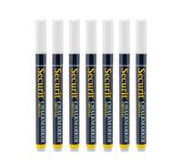 SECURIT - Set de 7 Rotuladores de Tiza Líquida - Para Superficies No Porosas (Pizarra, Vidrio, Metal, Espejo, etc.) - Punta Fina 1-2 mm - Color Blanco