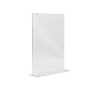 SECURIT - Soporte para carteles de Mesa Autoportante - Tamaño A4 - Bar, Restaurante, Cafetería, Tienda - Acrílico Transparente