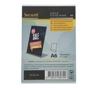 SECURIT - Soporte para carteles de Mesa Autoportante - Tamaño A6