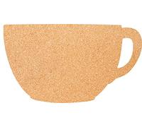 SECURIT - Tablero de Corcho Silueta Taza - 28,5 x 50 cm