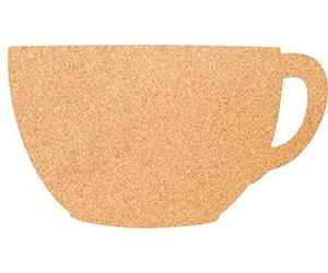 SECURIT - Tablero de Corcho Silueta Taza - 28,5 x 50 cm