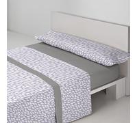 Sedalinne - Juego de Sabanas Termicas Llanes 3 Piezas - Cama 90x190 cm - Tejido Térmico Pirineo Suave - Incluye Bajera Ajustable, Encimera y Funda de Almohada - Sábanas de Invierno - Gris