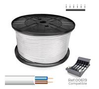Sediles cable eléctrico manguera blanco 2 x 1,5 mm 200 m h05vv-f - ma