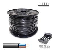 Sediles cable eléctrico manguera vv-k0.6/1kv negro 2 x 1,5 mm 150 m -