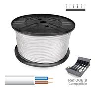 Sediles Manguera tubular H05VV-F 2 x 1,00 mm² blanca, 400 m