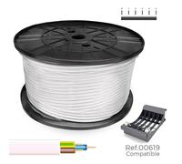 Sediles Manguera tubular H05VV-F 3 G 2,50 mm² blanca, 150 m