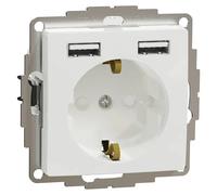 Sedna Design & Elements Enchufe con USB (Blanco, 16 A)
