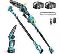 SEESII 2-in-1 Motosierra Telescopica Bateria, 6 Pulgadas Podadora Electrica