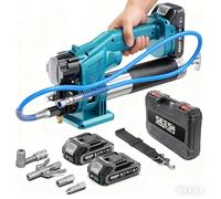 Seesii Engrasadora Batería Kit: 10 000 PSI y 4,6 oz/min, Pistola de Engrasar Eléctrica con 2 Baterías, Manguera de 39,4", Acoplador de 90° y 3 Puntas para un Engrase más Rápido y sin Esfuerzo