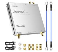 Seesii LibreVNA 2,0 Analizador Vectorial de Redes, Analizador de Antenas NanoVNA 100kHz-6GHz USB Completo Double Puerto con Entrada/Salida de Referencia Externa para Parámetros S Completos
