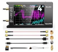 SeeSii NanoVNA-H4 Analizador Vectorial de Redes con Tarjeta 32GB, Analizador de Antenas V4,4 con 4 Pulgadas Pantalla Táctil 9KHz - 1,5GHz HF VHF UHF VNA para Parámetros S y Gráfico Smith