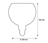 Segula LED Floating Bambú natural G300 E27 5W 2200 K atenuable EC:EPREL:2394910