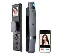 Seguridad inteligente para puertas: Cerradura digital, sistema de reconocimiento facial, cerradura controlada por aplicación, desbloqueo sin contacto