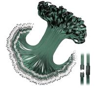 Segus Cuelga Llaves Cuello, 100 Piezas Cinta Cuello Llaves con Cierre de Seguridad, Lanyards para Escuela, Oficina (Verde Oscuro)