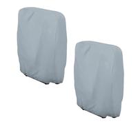 SEIWEI 2 piezas de fundas para silla plegable al aire libre, 71x110x20 cm Funda impermeable Oxford para silla de patio para proteger muebles de casa y jardín (Gris)