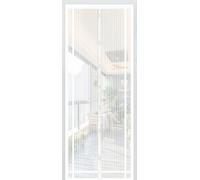 Sekey 130x220 cm Cortina Para Puertas con mosquitera magnética, Red a prueba de insectos.Montar sin taladrar, Puede Recortarse para Ajustarse a La Longitud y Anchura Adecuadas, Blanco