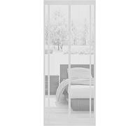 Sekey 160x230 cm Cortina Mosquitera Magnética para la Protección Contra Insectos, el Mosquitera Magnético Ideal para Puerta de Balcón, Puerta de Terraza (se Puede Cortar en Altura y Ancho), Blanco