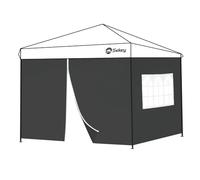 Sekey 2 Paneles Laterales para Carpa de 3 x 3 m, Resistente al Agua para Carpa, Carpa de Fiesta, 1 Ventana, 1 Cremallera, Negro