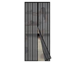 Sekey Cortina Magnética a Prueba de Mosquito para Balcón, RV, Puertas Metálicas de Hierro y Madera, Cierre Automático, 90x210cm, Negro