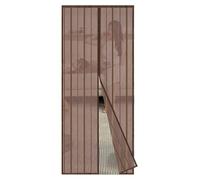 Sekey Cortina Magnética de Puerta a Prueba de Mosquito para Madera, Hierro, Metálicas, Balcón, RV - Cierre Magnético Automático, 100x220 cm, Marrón