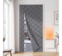Sekey Cortina térmica magnética para puerta, apertura lateral, 105 x 210 cm | Cortina térmica para puertas, resistente al agua, al viento, ahorro de energía, cortina térmica para puerta de balcón