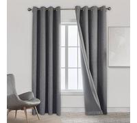 Sekey Cortinas Opacas, 2 Unidades, 140 x 145 cm, para salón, Opacas, Ojales para Colgar