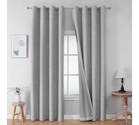 Sekey Cortinas Opacas, 2 Unidades, 140 x 225 cm, para salón, Opacas, Ojales para Colgar