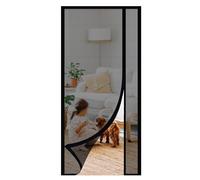 Sekey Mosquitera Puerta a Prueba de Gatos, Mosquitera Magnética para Puerta de Fibra de Vidrio Apertura Lateral, Cortina Mosquitera Magnética de Balcón, Fácil Instalación, 130x210cm, Negro