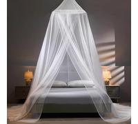 Sekey XXL Mosquitera para Individual Bette Mosquitera para Cama Simple Red contra Mosquitos con Kit de Colocación Mesh Antinsectos, Antimosquitos, Rápida y Fácil Instalación, 60x250x1200cm, Blanco
