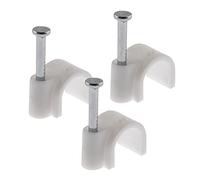 SeKi 100 abrazaderas para clavos, 10 mm, color blanco