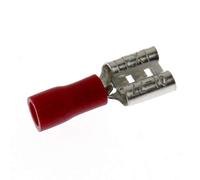 SeKi 14144 - Juego de 25 casquillos planos (0,5-1,5 mm2, 0,8 x 6,4), color rojo