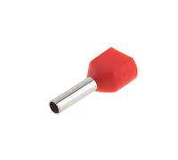 SeKi 14220 - Terminales de cable gemelo (2 x 1,0 mm², 100 unidades, 1,0 mm²), color rojo