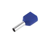 SeKi 14222 - Terminales de doble cable (2 x 2,5 mm², 100 unidades, 2,5 mm²), color azul