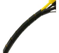 Seki 15538 - Cinta en Espiral (7,5 - 60 mm, 10 m), Color Negro, Flexible, Manguera en Espiral, protección para Cables, para agrupar Cables