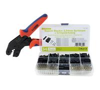SeKi 620 piezas, incluye crimpadora de 0,25 - 1,0 mm, contactos de 1 - 6 pines, conector Dupont de 2,54 mm + alicates de 620 piezas, sin