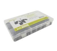 SeKi Juego de 400 abrazaderas de clavo (100 x 4 mm, 100 x 6 mm, 100 x 8 mm, 100 x 10 mm), color negro
