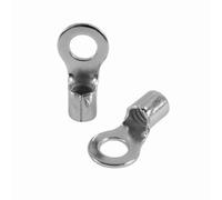 SeKi - Terminales de cable de anillo (25 unidades, 6-10 mm², M6, sin aislamiento, para conductores de alambre múltiple, terminales de cable prensado de cobre estañado)