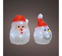 Selección varzi desde 1956 led figures acrylic santa - snowman steady