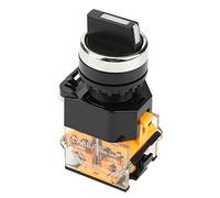Selector Giratorio Momentáneo LA38-11X22 Mini Interruptor Giratorio de 2 Posiciones con Interruptor Momentáneo de 22 mm de Diámetro