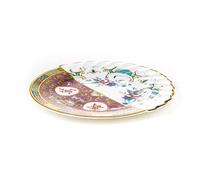 SELETTI Plato de fruta de porcelana de 20 cm de diámetro y 1,6 cm de altura. Hybrid-Eudossia