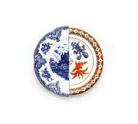 SELETTI Plato llano de porcelana de 27,5 cm de diámetro y 2,3 cm de altura. Hybrid-Isaura