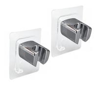 Self Adhesive Shower Head Holder, Shower Wand Holder Wall Mount Handheld Showerhead Bracket No Drilling for Home Hotel Bathroom