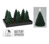 Self import agencies Árbol de navidad led con vela de 19 cm, poliresi