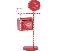Self import agencies buzón de navidad, 51 cm, hierro rojo, decoració