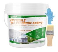 Sellador Impermeable Transparente 2KG - Sellador Fugas Agua para Terrazas, Techos y Fugas de Baño - Pintura Impermeabilizante Interior y Exterior, Recubrimiento Protección Impermeable para Hormigón