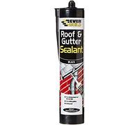 Sellador para techos y canaletas Everbuild Everflex, a base de butilo y adhesivo para techos, negro, 295 ml