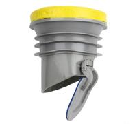 Sello de brida de inodoro con válvula de retención, junta de goma, para drenaje a prueba de fugas, diseño antirreflujo, retorno de gas y agua, para accesorios de fontanería (gris)