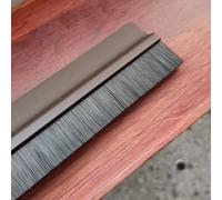 Sello de cepillo para puerta de cochera de 50 cm, cerdas de nailon industrial, tira de PVC, sello a prueba de polvo para armario y parte inferior de puerta, 2 unidades de 100 mm de altura, prevención
